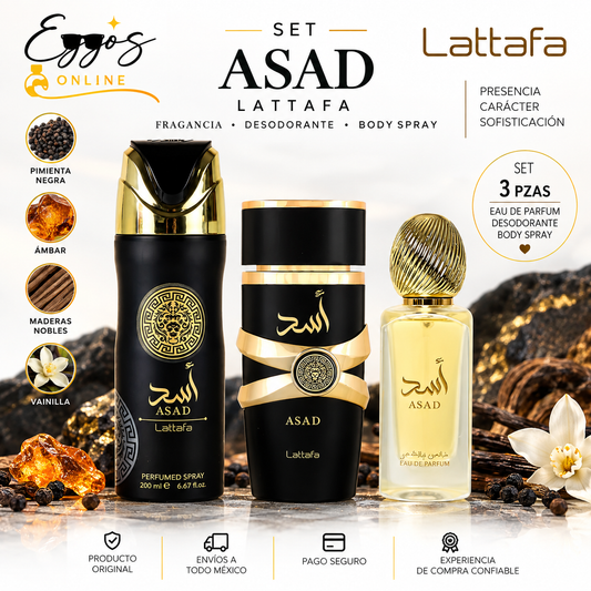 Lattafa ASAD 3 pzas