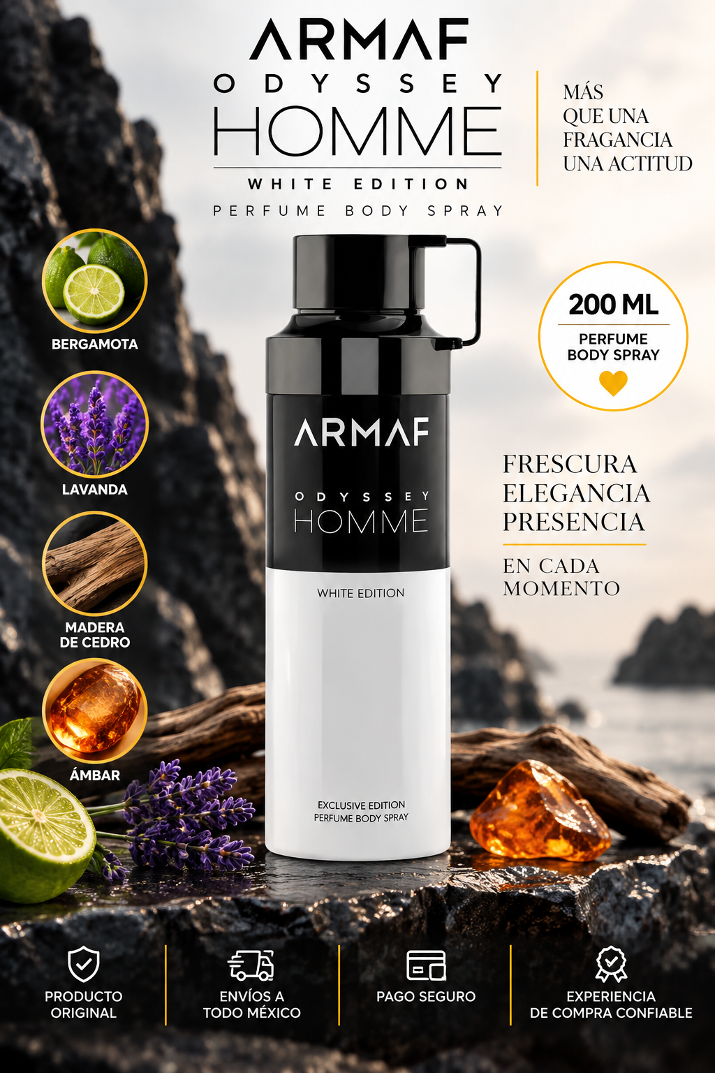 Armaf Odyssey Homme White Body Spray 200 ml