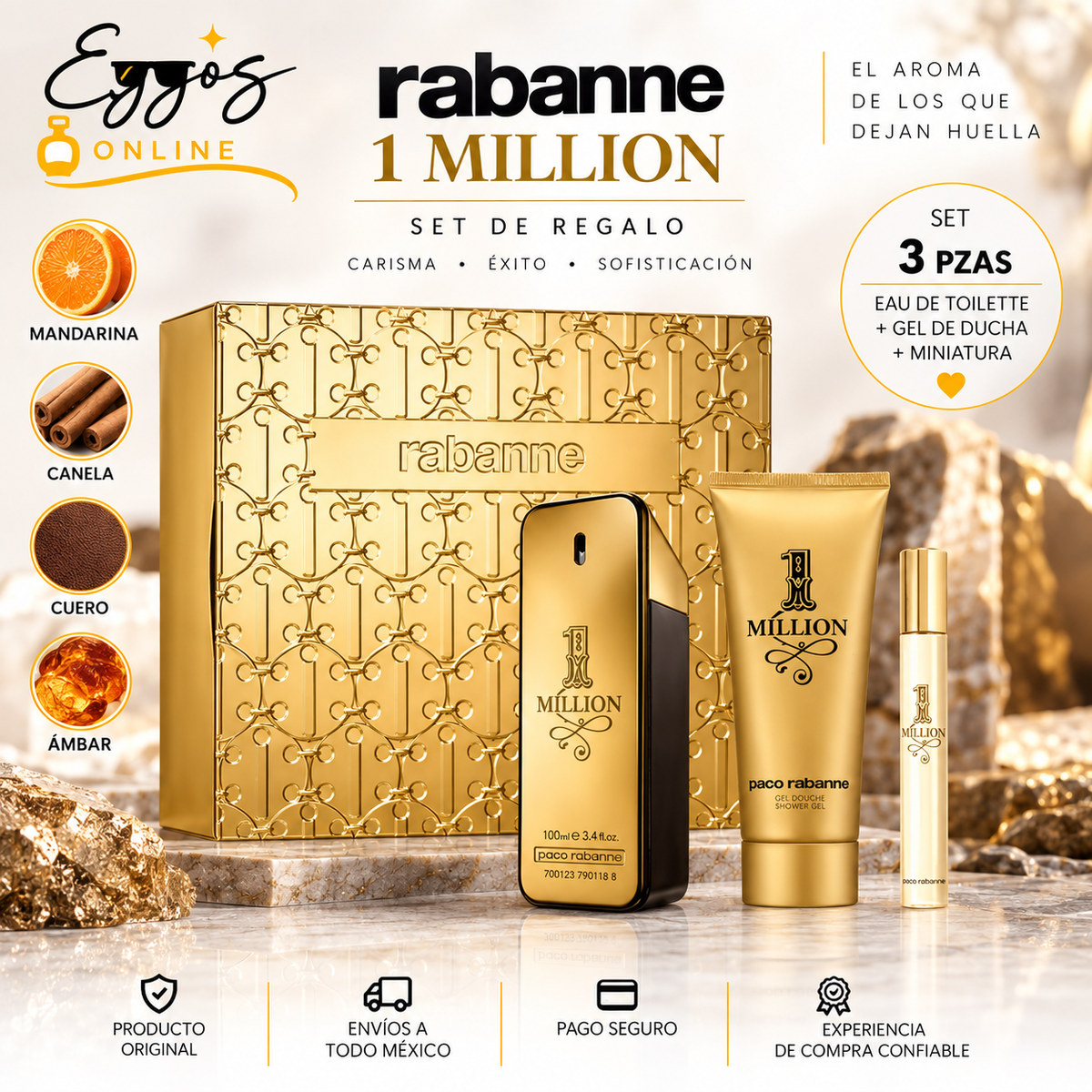 Paco Rabanne 1 Million 3 pzas